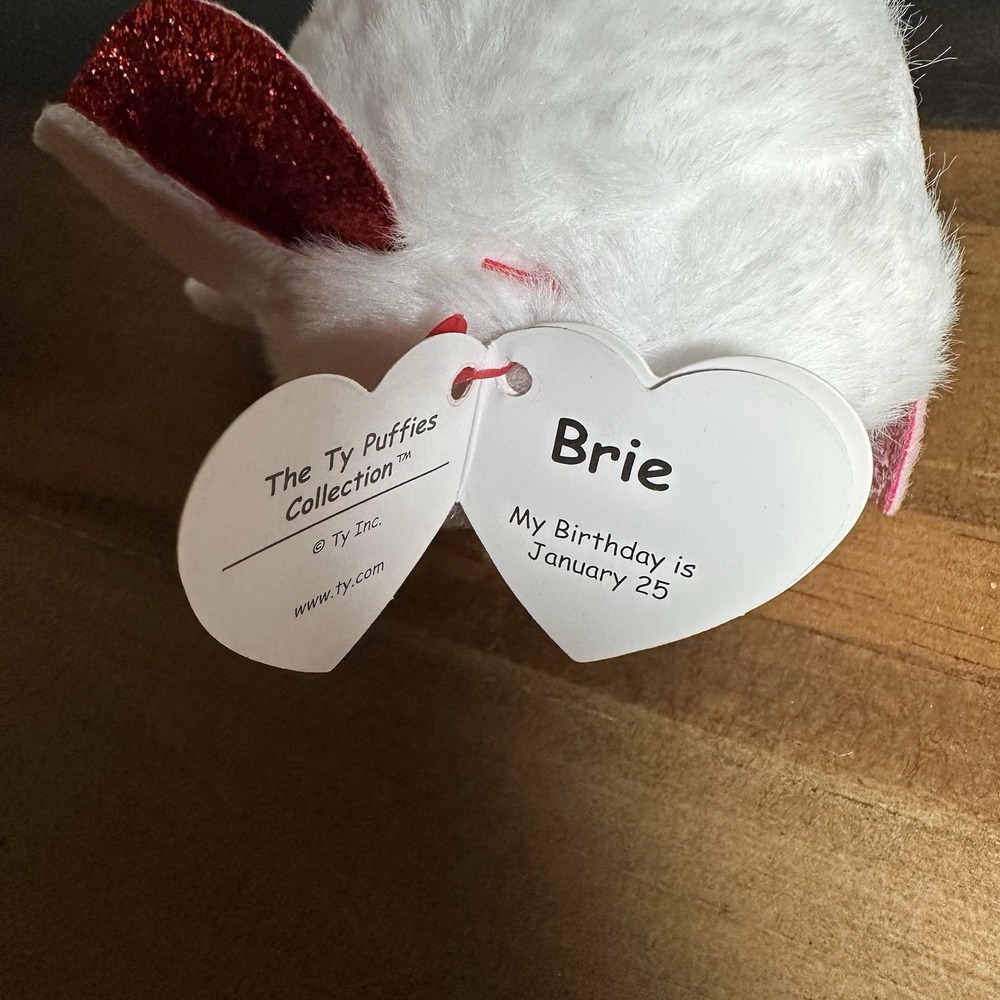 TY Puffies Fudge & Brie Plush Set of 2 Christmas Holiday Puffies With Tags - Picture 5 of 8